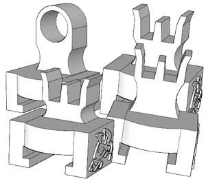 Nerf Rail Iron sight set