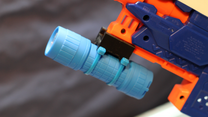 Blank Thumb Screw Nerf Rail Connector w/ Tie Holes (CC Connector)