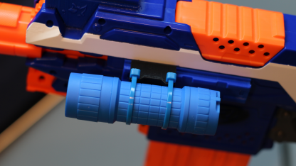 Blank Thumb Screw Nerf Rail Connector w/ Tie Holes (CC Connector) - Image 4